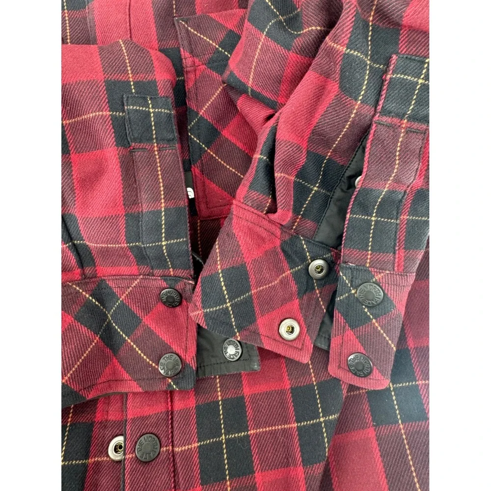 The North Face Jacket Men's M Black Fort Point Flannel Snap Reversible Shacket